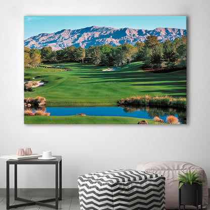 Shadow Creek Golf Course Hole 9 North Las Vegas, Golf Art Print,Gifts Golf Lover