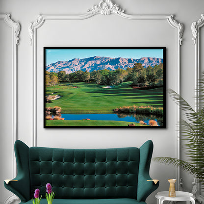 Shadow Creek Golf Course Hole 9 North Las Vegas, Framed Art Print Wall Decor, Picture Framed