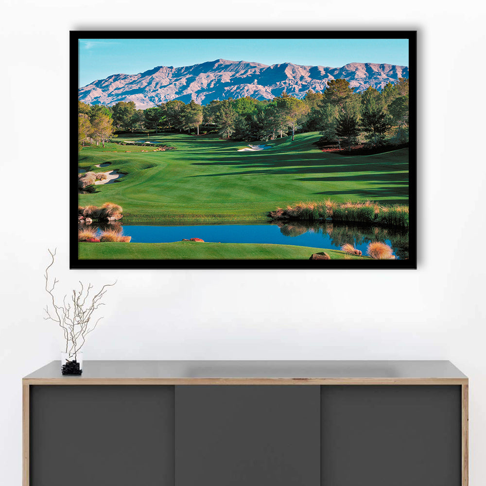 Shadow Creek Golf Course Hole 9 North Las Vegas, Framed Art Print Wall Decor, Picture Framed