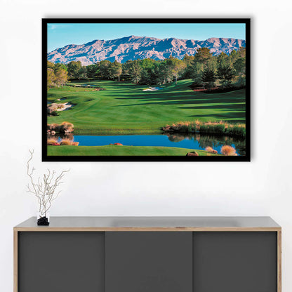 Shadow Creek Golf Course Hole 9 North Las Vegas, Framed Art Print Wall Decor, Picture Framed