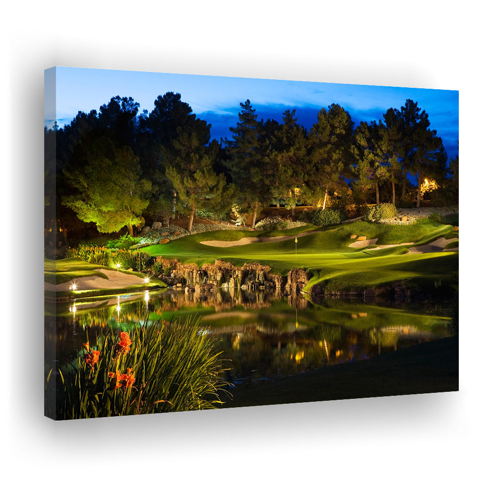 Shadow Creek Golf Course Light Night, Golf Art Print,Gifts Golf Lover