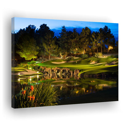 Shadow Creek Golf Course Light Night, Golf Art Print,Gifts Golf Lover
