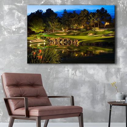 Shadow Creek Golf Course Light Night, Golf Art Print,Gifts Golf Lover