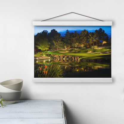 Shadow Creek Golf Course Light Night, Golf Art Print, Hanging Canvas Print Wall Art