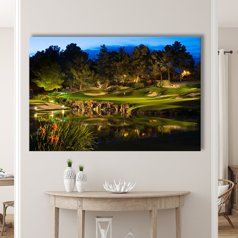 Shadow Creek Golf Course Light Night, Golf Art Print,Gifts Golf Lover