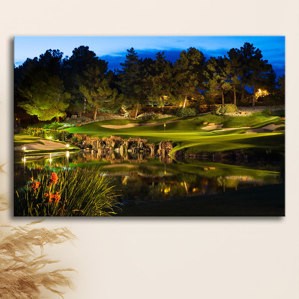 Shadow Creek Golf Course Light Night, Golf Art Print,Gifts Golf Lover
