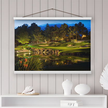 Shadow Creek Golf Course Light Night, Golf Art Print, Hanging Canvas Print Wall Art