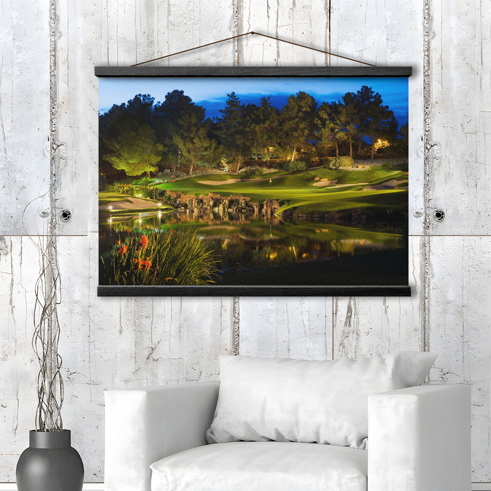 Shadow Creek Golf Course Light Night, Golf Art Print, Hanging Canvas Print Wall Art