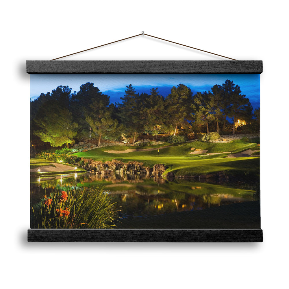 Shadow Creek Golf Course Light Night, Golf Art Print, Hanging Canvas Print Wall Art