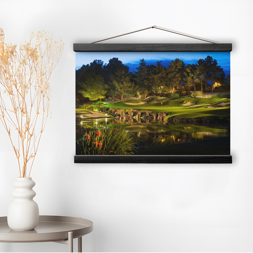 Shadow Creek Golf Course Light Night, Golf Art Print, Hanging Canvas Print Wall Art