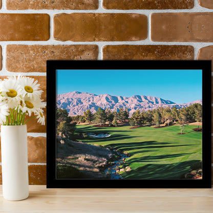 Shadow Creek Golf Source Hole 1 North Las Vegas, Framed Art Print Wall Decor, Picture Framed