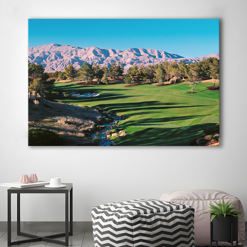 Shadow Creek Golf Source Hole 1 North Las Vegas, Golf Art Print,Gifts Golf Lover