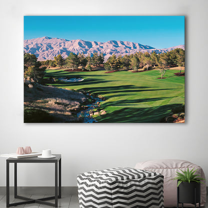 Shadow Creek Golf Source Hole 1 North Las Vegas, Golf Art Print,Gifts Golf Lover