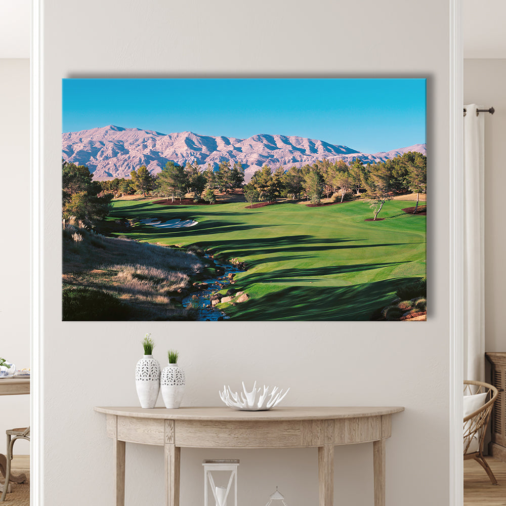 Shadow Creek Golf Source Hole 1 North Las Vegas, Golf Art Print,Gifts Golf Lover