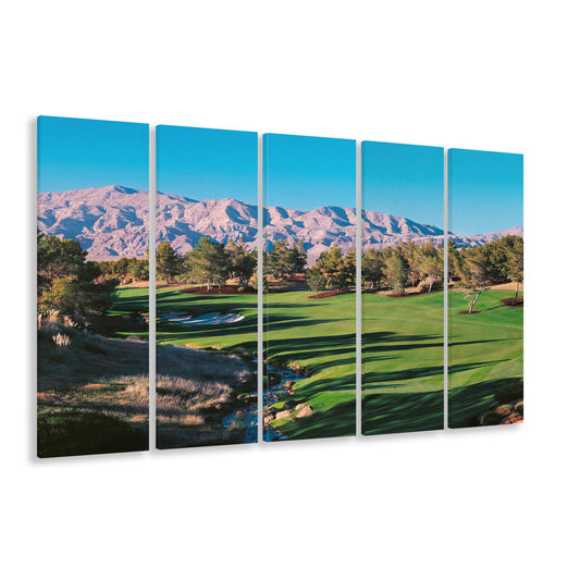 Shadow Creek Golf Source Hole 1 North Las Vegas, Golf Art Print, Extra Large Canvas Print Wall Art
