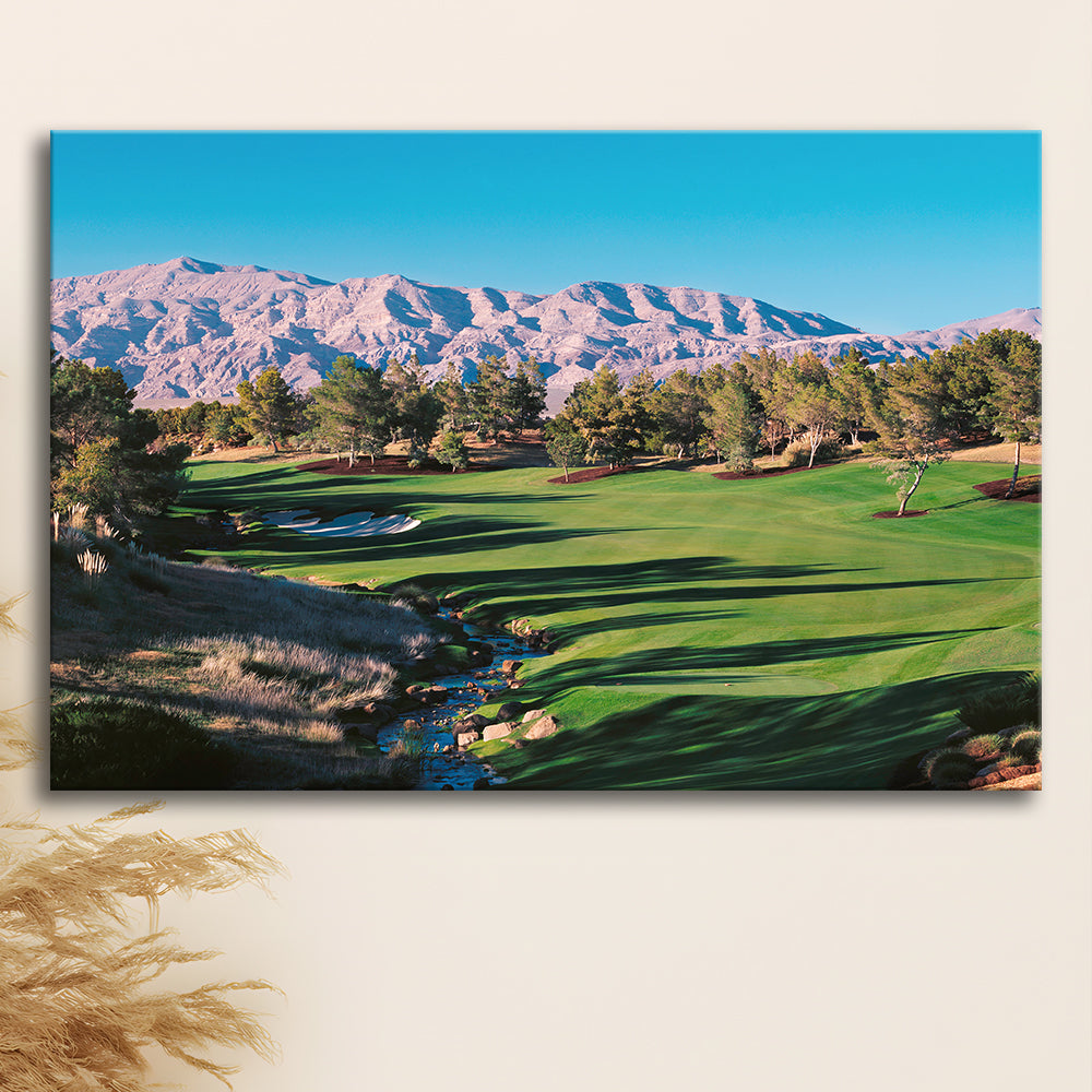 Shadow Creek Golf Source Hole 1 North Las Vegas, Golf Art Print,Gifts Golf Lover