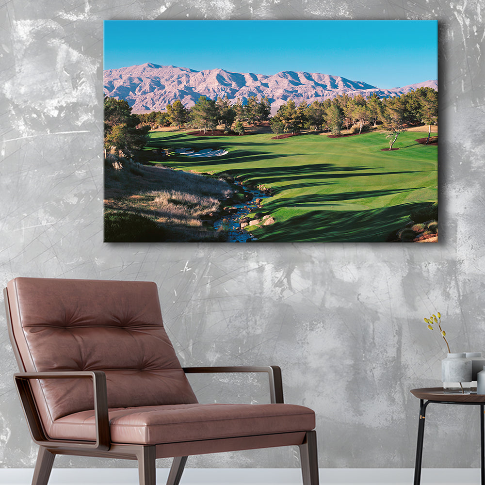 Shadow Creek Golf Source Hole 1 North Las Vegas, Golf Art Print,Gifts Golf Lover