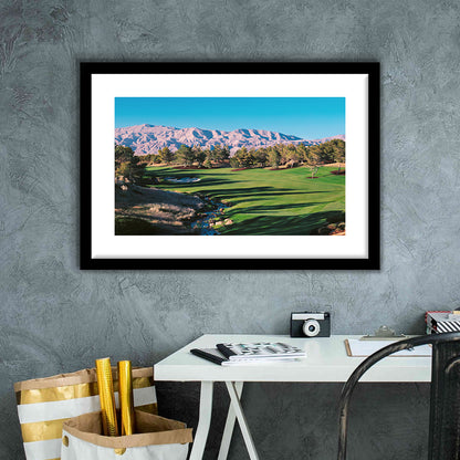 Shadow Creek Golf Source Hole 1 North Las Vegas, Goft Art Print, Framed Art Print White Border Wall Decor