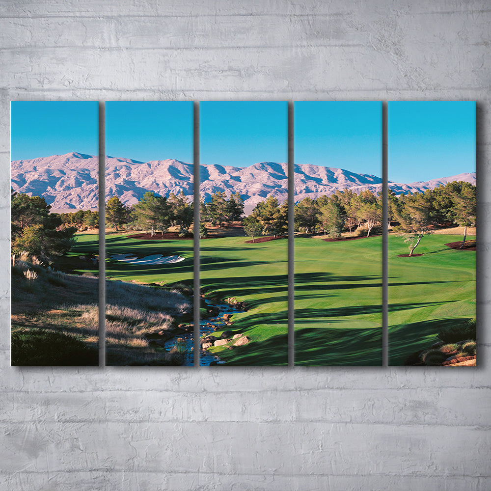 Shadow Creek Golf Source Hole 1 North Las Vegas, Golf Art Print, Extra Large Canvas Print Wall Art
