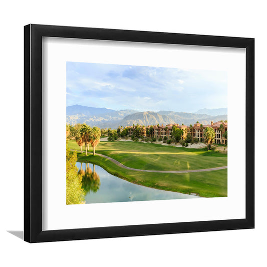 Shadow Ridge Palm Desert Golf Sourses, Goft Art Print, Framed Art Print White Border Wall Decor