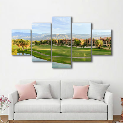 Shadow Ridge Palm Desert Golf Sourses, Golf Art Print, 5 Pieces Mixed Canvas Print Wall Art