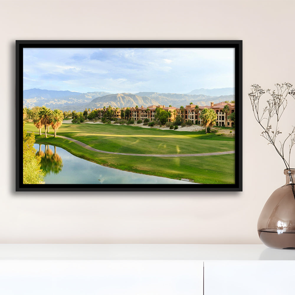 Shadow Ridge Palm Desert Golf Sourses, Floating Framed Canvas Print Wall Art