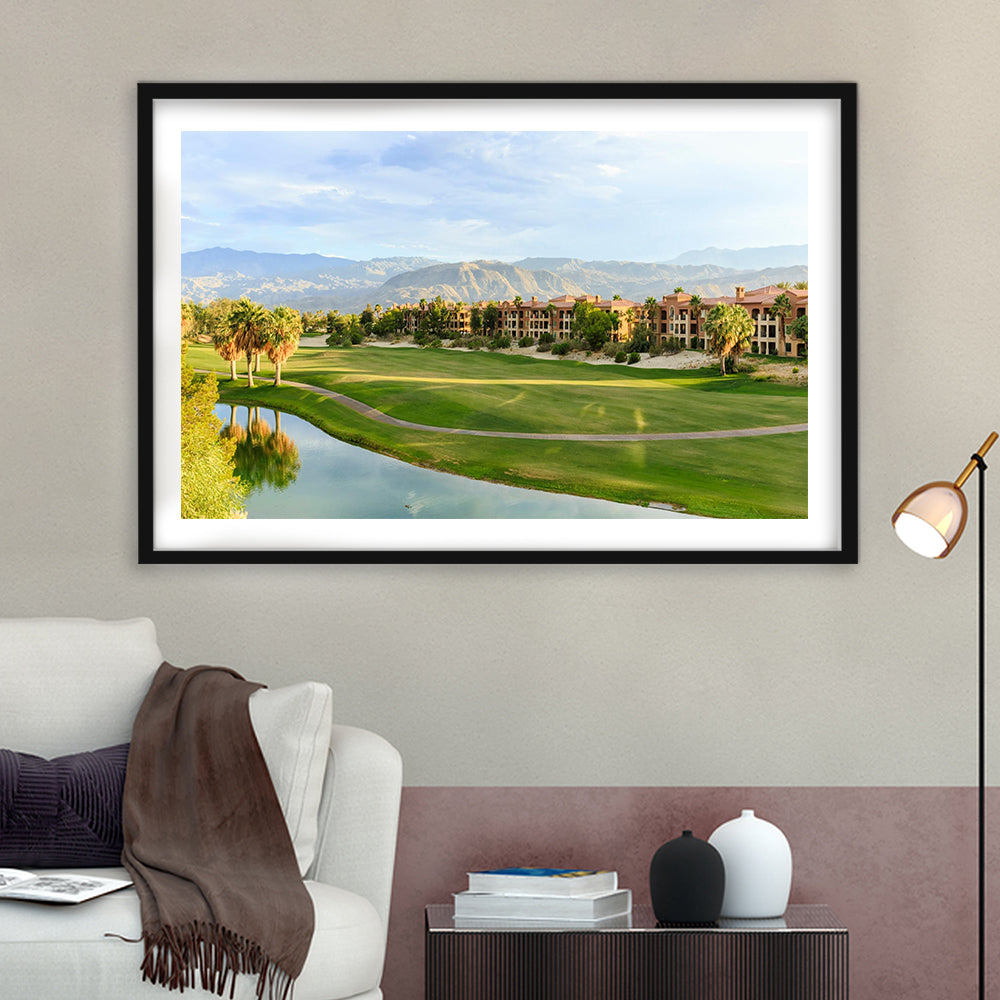 Shadow Ridge Palm Desert Golf Sourses, Goft Art Print, Framed Art Print White Border Wall Decor