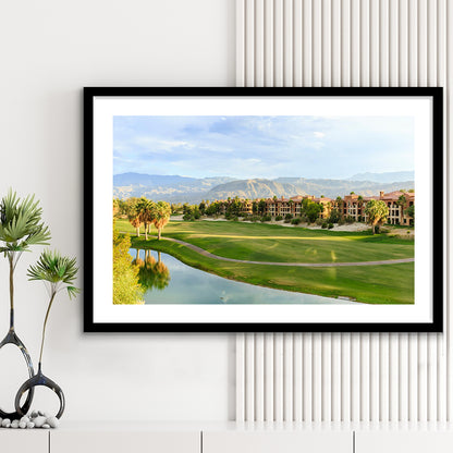 Shadow Ridge Palm Desert Golf Sourses, Goft Art Print, Framed Art Print White Border Wall Decor