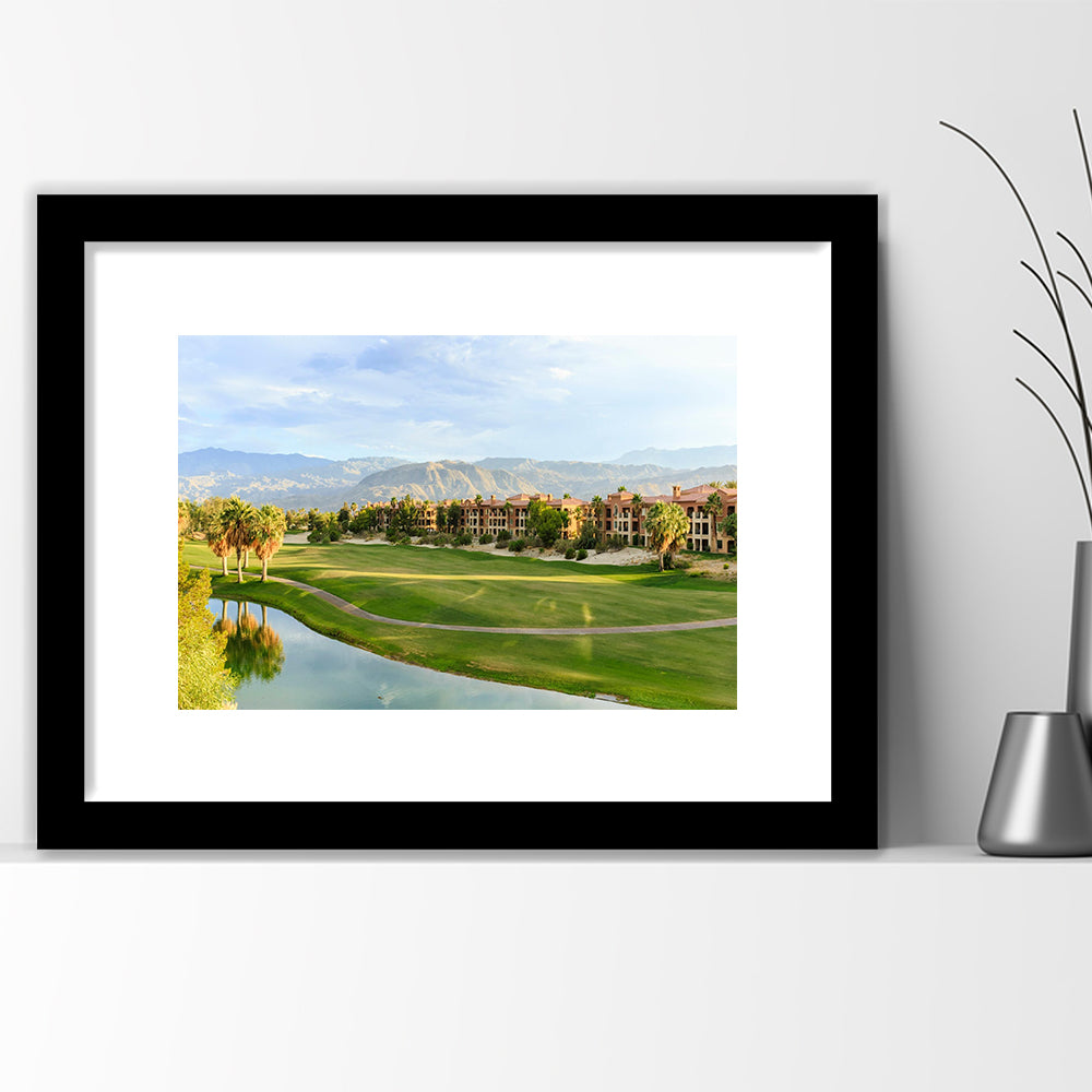 Shadow Ridge Palm Desert Golf Sourses, Goft Art Print, Framed Art Print White Border Wall Decor