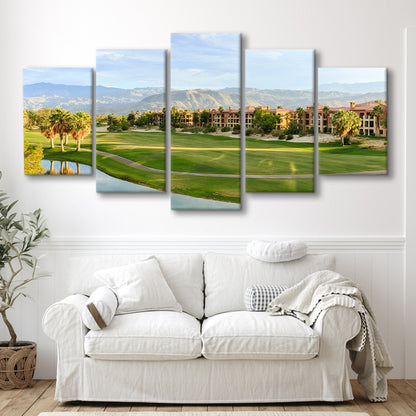 Shadow Ridge Palm Desert Golf Sourses, Golf Art Print, 5 Pieces Mixed Canvas Print Wall Art