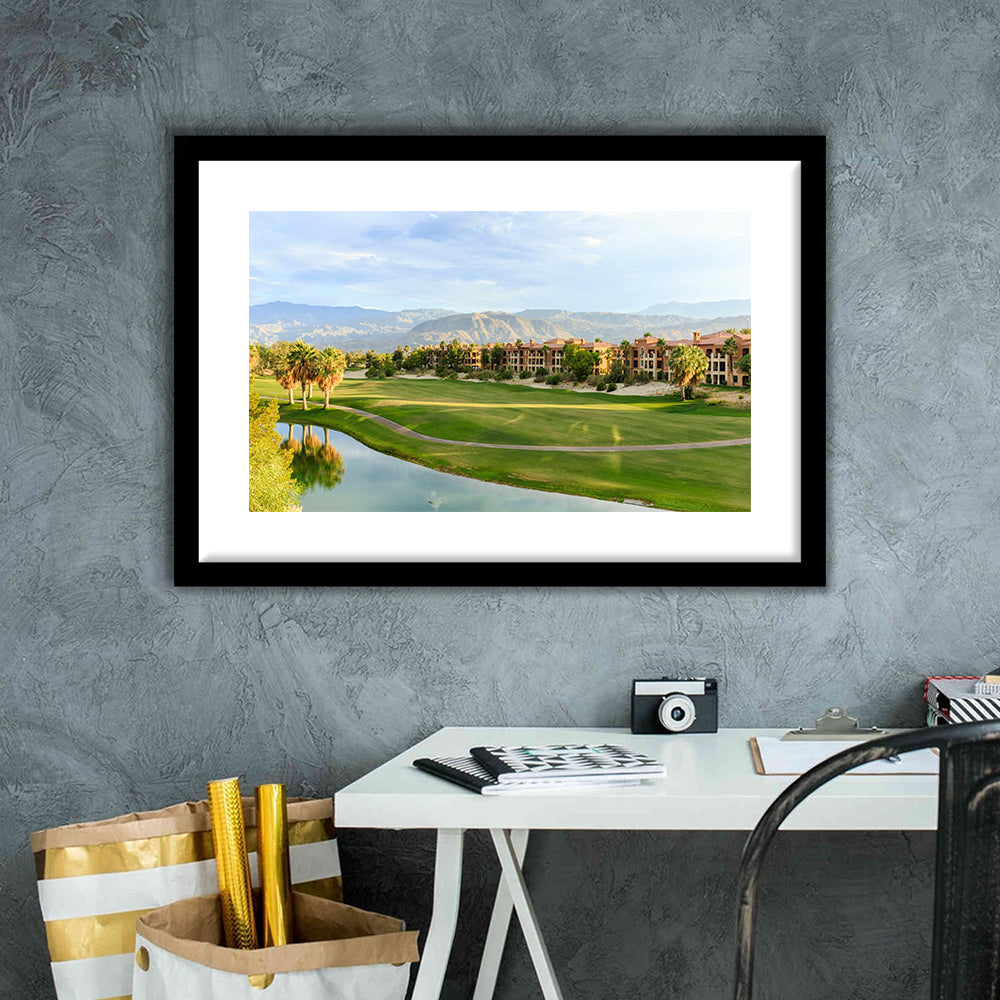 Shadow Ridge Palm Desert Golf Sourses, Goft Art Print, Framed Art Print White Border Wall Decor