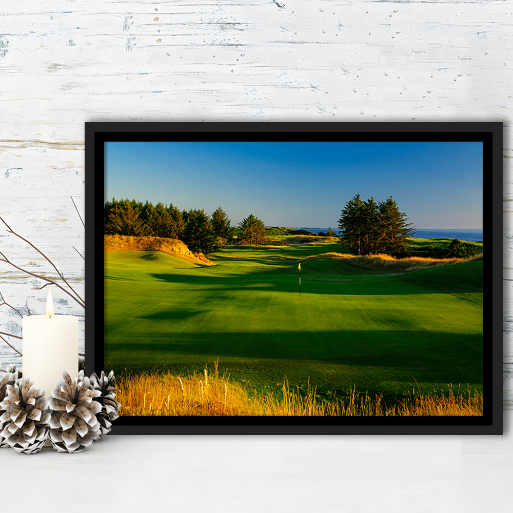 Sheep Ranch Golf Club Hole 11R, Bandon, Oregon, Floating Framed Canvas Print Wall Art