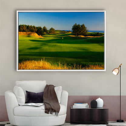 Sheep Ranch Golf Club Hole 11R, Bandon, Oregon, Floating Framed Canvas Print Wall Art