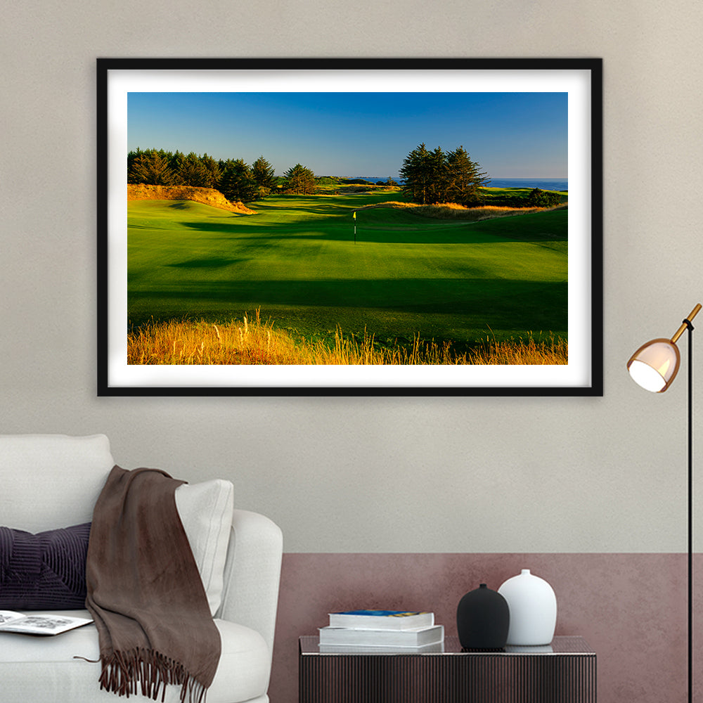 Sheep Ranch Golf Club Hole 11R, Bandon, Oregon, Goft Art Print, Framed Art Print White Border Wall Decor