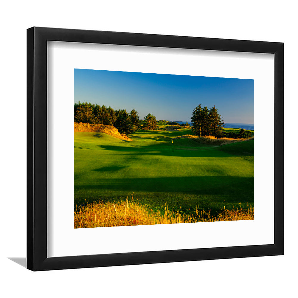 Sheep Ranch Golf Club Hole 11R, Bandon, Oregon, Goft Art Print, Framed Art Print White Border Wall Decor