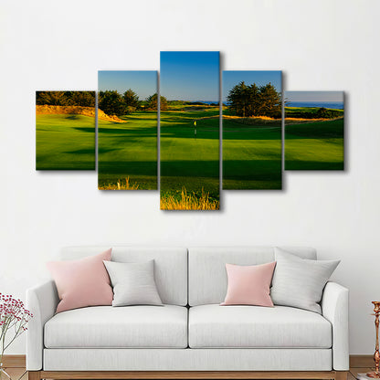 Sheep Ranch Golf Club Hole 11R, Bandon, Oregon, Golf Art Print, 5 Pieces Mixed Canvas Print Wall Art