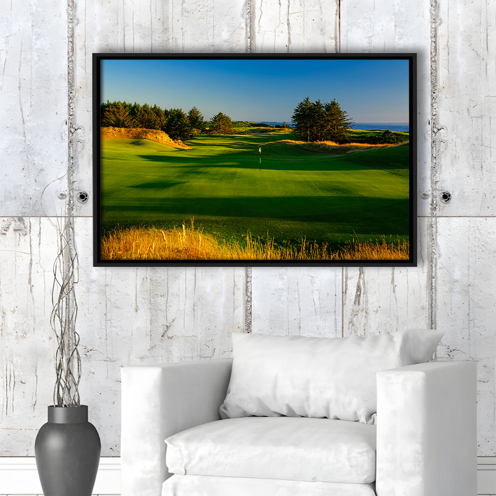 Sheep Ranch Golf Club Hole 11R, Bandon, Oregon, Floating Framed Canvas Print Wall Art