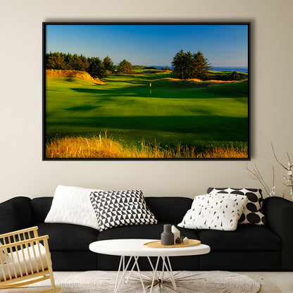 Sheep Ranch Golf Club Hole 11R, Bandon, Oregon, Floating Framed Canvas Print Wall Art