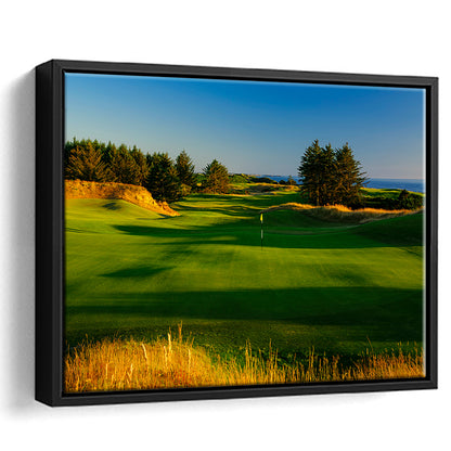 Sheep Ranch Golf Club Hole 11R, Bandon, Oregon, Floating Framed Canvas Print Wall Art