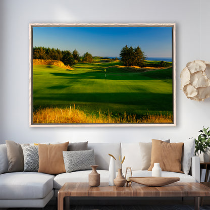 Sheep Ranch Golf Club Hole 11R, Bandon, Oregon, Floating Framed Canvas Print Wall Art