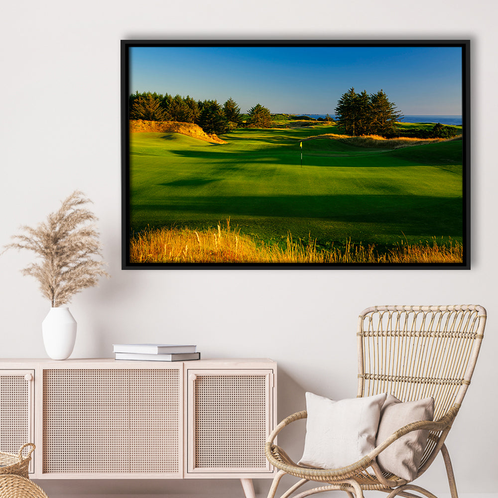 Sheep Ranch Golf Club Hole 11R, Bandon, Oregon, Floating Framed Canvas Print Wall Art