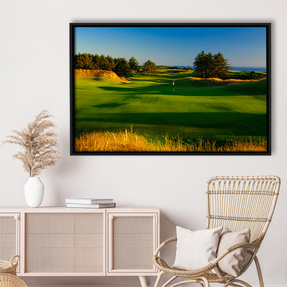 Sheep Ranch Golf Club Hole 11R, Bandon, Oregon, Floating Framed Canvas Print Wall Art