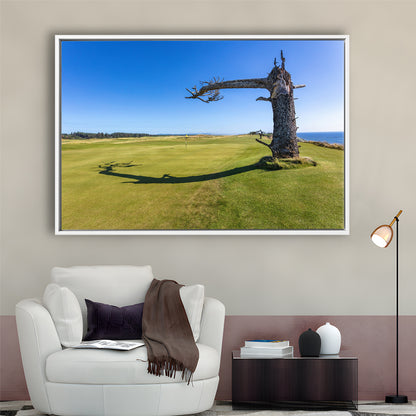 Sheep Ranch At Bandon Dunes Golf Resort, Hole 17 V3 Fine Art, Floating Framed Canvas Print Wall Art