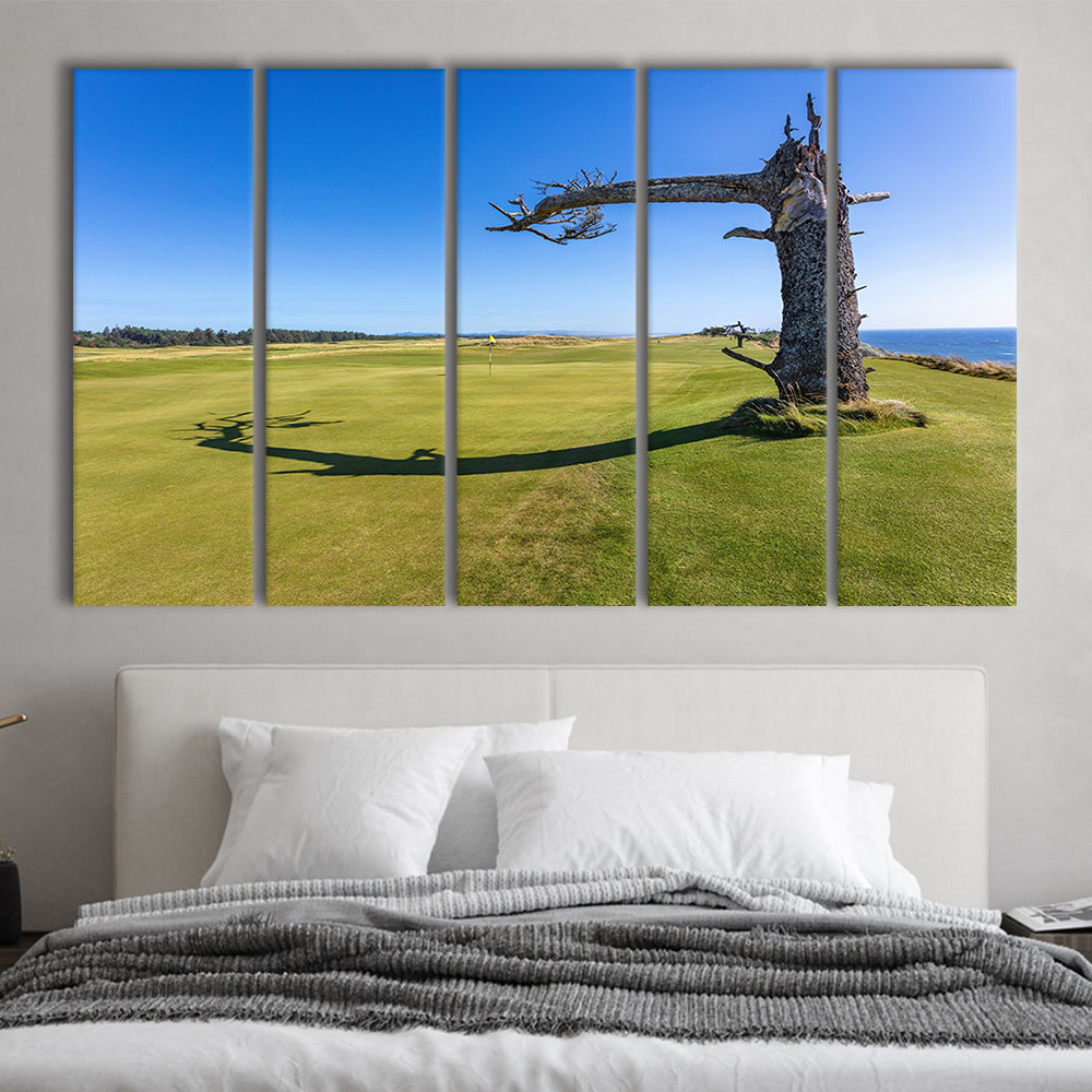 Sheep Ranch At Bandon Dunes Golf Resort, Hole 17 V3 Fine Art, Golf Art Print, Extra Large Canvas Print Wall Art