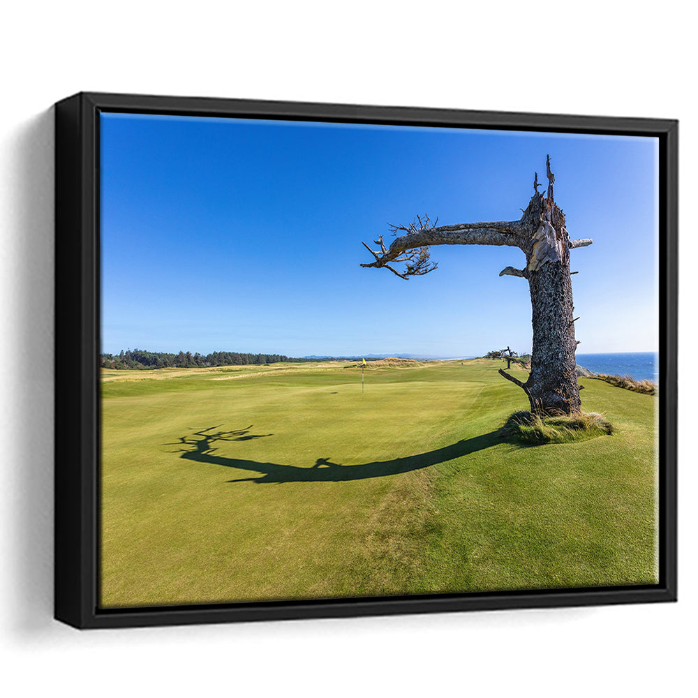 Sheep Ranch At Bandon Dunes Golf Resort, Hole 17 V3 Fine Art, Floating Framed Canvas Print Wall Art