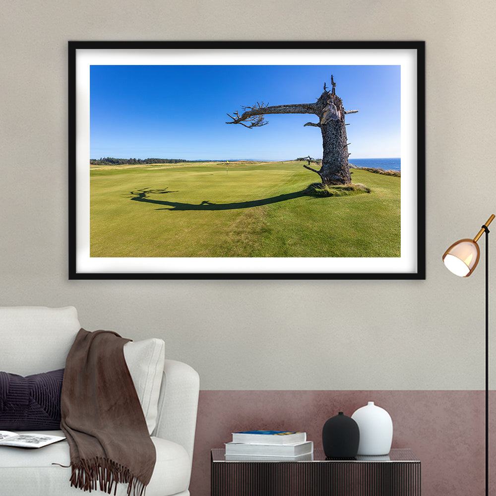 Sheep Ranch At Bandon Dunes Golf Resort, Hole 17 V3 Fine Art, Goft Art Print, Framed Art Print White Border Wall Decor
