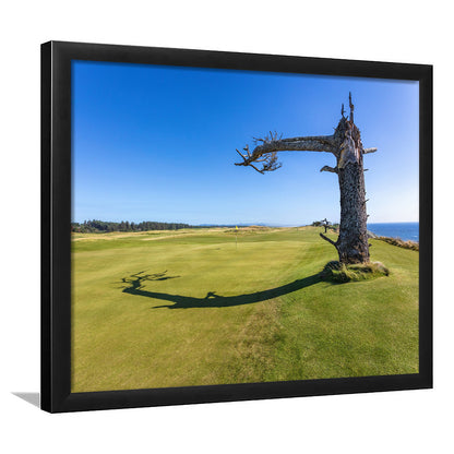 Sheep Ranch At Bandon Dunes Golf Resort, Hole 17 V3 Fine Art, Framed Art Print Wall Decor, Picture Framed