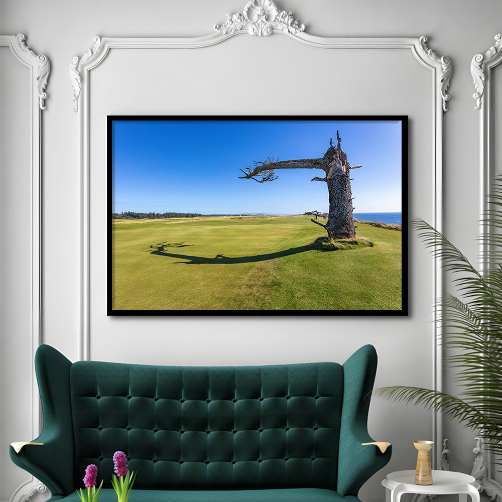 Sheep Ranch At Bandon Dunes Golf Resort, Hole 17 V3 Fine Art, Framed Art Print Wall Decor, Picture Framed