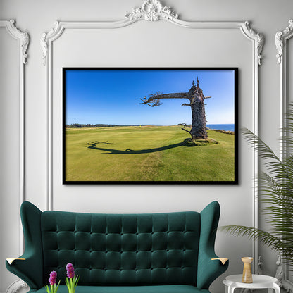 Sheep Ranch At Bandon Dunes Golf Resort, Hole 17 V3 Fine Art, Framed Art Print Wall Decor, Picture Framed