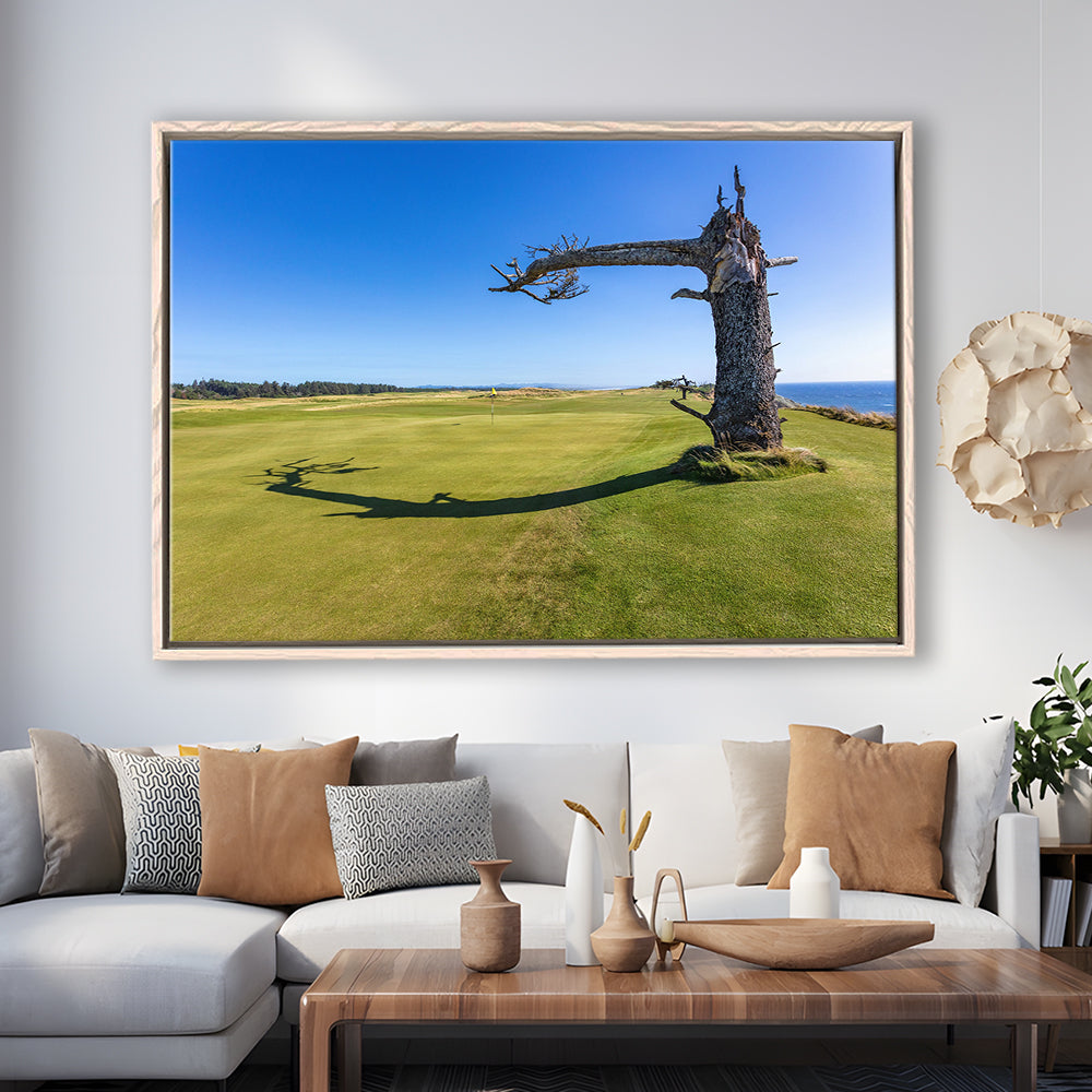 Sheep Ranch At Bandon Dunes Golf Resort, Hole 17 V3 Fine Art, Floating Framed Canvas Print Wall Art